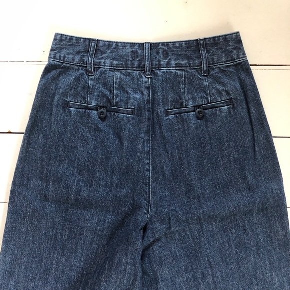 SOLD Madewell Wide Leg Pleat Pant Denim - Picture 4 of 4